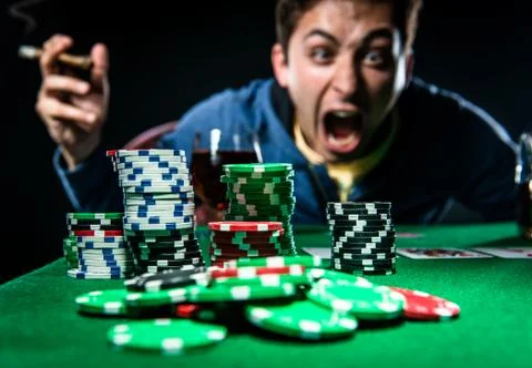 Poker player Foto stock