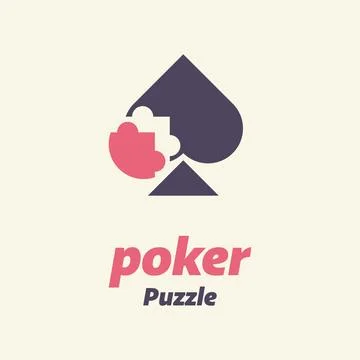Poker Puzzle Logo Stock Illustration