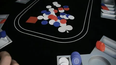 Poker - Raking in, pulilng in chips - Sequence 動画素材 11089249