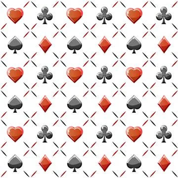 Poker seamless pattern vector Stock Illustration