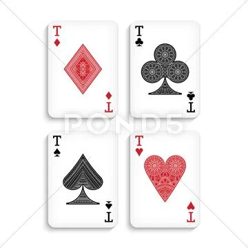 Poker set in ethnic style Stock Illustration