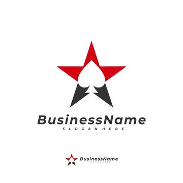 Poker star logo vector template, Creative Gambling logo design concept Stock Illustration