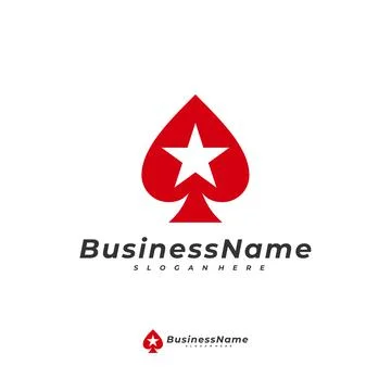 Poker star logo vector template, Creative Gambling logo design concept Stock Illustration