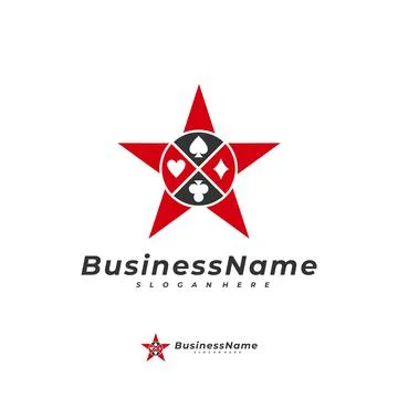 Poker star logo vector template, Creative Gambling logo design concept Stock Illustration