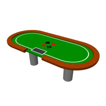 Poker table. 3d Vector colorful illustration. Stock Illustration