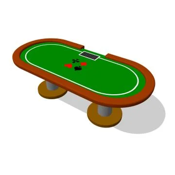 Poker table. 3d Vector colorful illustration. 스톡 일러스트