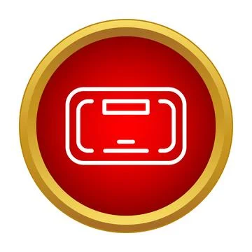 Poker table button icon for casino gambling game Stockillustratie