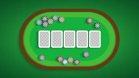 Poker table with a combination of seven low Stock Footage 78784610