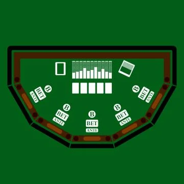 Poker Table Icon Stock Illustration