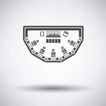 Poker table icon Stock Illustration
