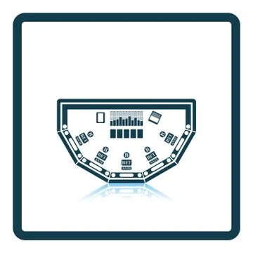 Poker table icon Stock Illustration
