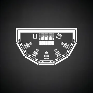 Poker table icon Stock Illustration