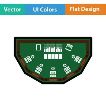 Poker table icon Stock Illustration
