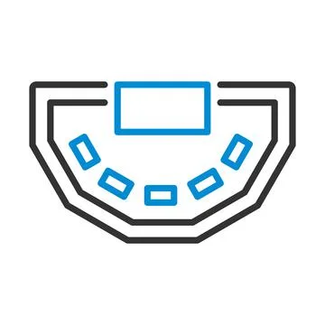 Poker Table Icon Stock Illustration