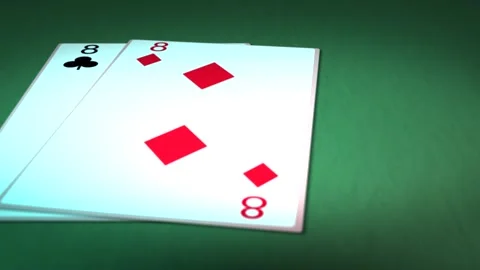 Poker Table Series - Two of a Kind - 8 Cards Stock Footage 287048120