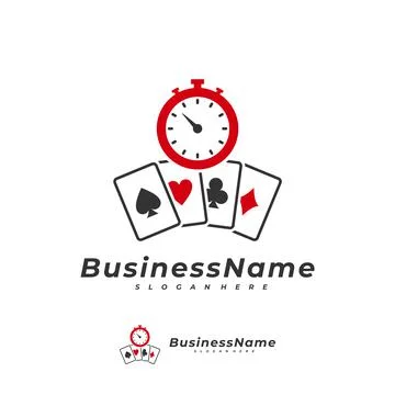Poker Time logo vector template, Creative Domino logo design concepts Stock Illustration