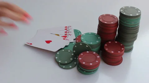 Poker win Stock Footage 33932893
