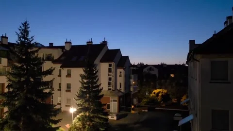 Poland: Air raid sirens echo across residential area in Lublin, Poland Stock Footage 340978938