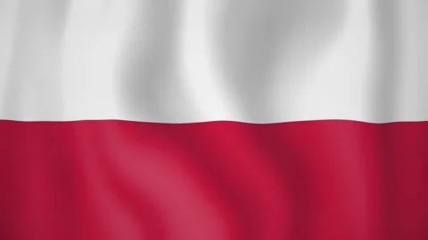 Poland animated flag. Seamless loop. 4K Stock Footage 145453605