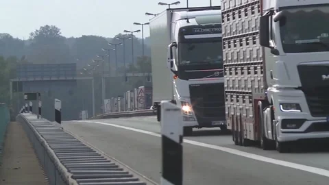 Poland: Border control policy in Germany triggers traffic congestion, rising... 動画素材 284874091