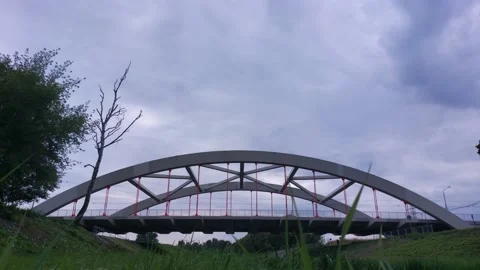 Poland, Bridge over Bystrzyca 700 years of Lublin. Stock Footage 202197539