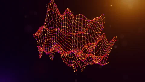 Poland Connected Intelligence Network Map Reveal Motion Graphics Stock Footage 337394178
