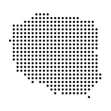 Poland dotted vector map Illustrazione stock