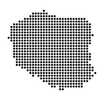 Poland dotted vector map Illustrazione stock