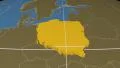 Poland extruded. Solids. Graticule. 4k or 4k+ Resolution