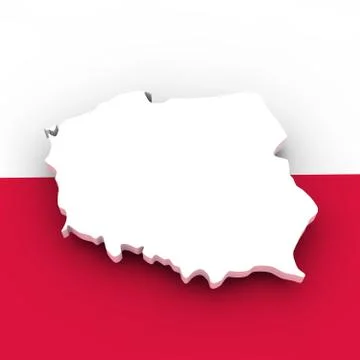 Poland flag and scape Stock Illustration