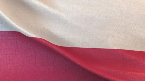 Poland Flag animation with green screen Stock Footage 170198282