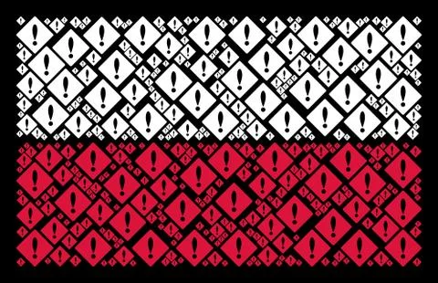 Poland Flag Collage of Error Items Ilustración de archivo