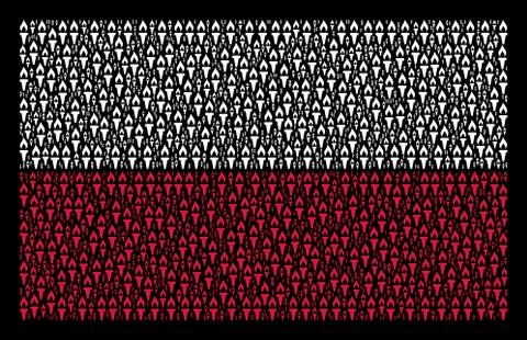 Poland Flag Collage of Fire Torch Icons イラスト素材