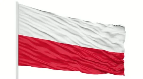 Poland flag Stock Footage 18141458