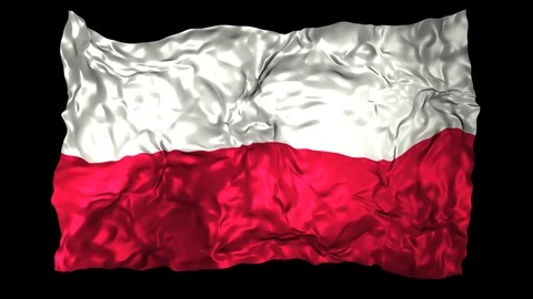 Poland flag Stock Footage 110827211