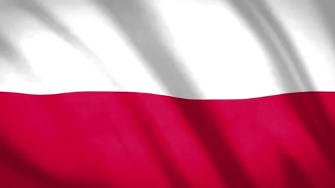 Poland Flag  Stock Footage 188154664