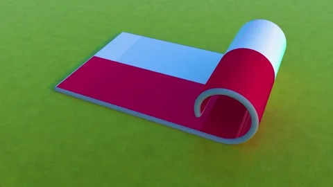 Poland Flag Video stock 256149382