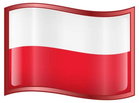 Poland flag icon Stock Illustration