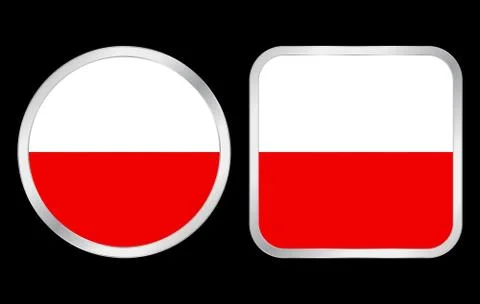 Poland flag icon Stock Illustration