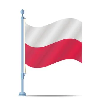 Poland flag 스톡 일러스트