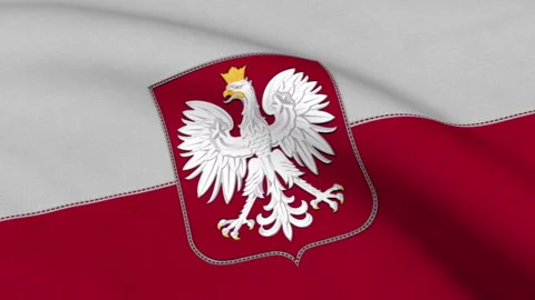 Poland Flag Loop Stock Footage 241256078