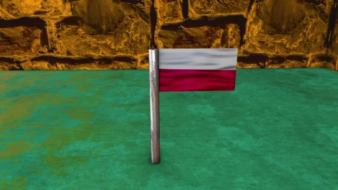 Poland Flag Post - Dolly Shot Stock Footage 270539600