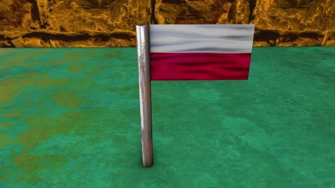 Poland Flag Post - Upwards Shot Stock Footage 270539627