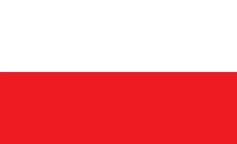 Poland flag. Simple vector Poland flag Stock Illustration