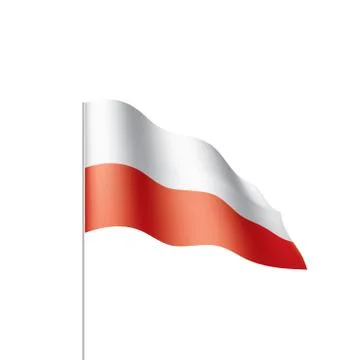 Poland flag, vector illustration Stock Illustration