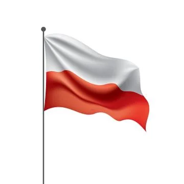 Poland flag, vector illustration Stock Illustration