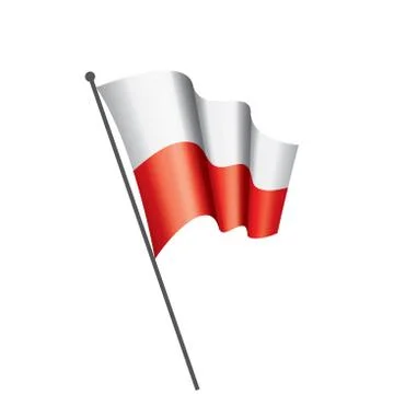 Poland flag, vector illustration Stock Illustration