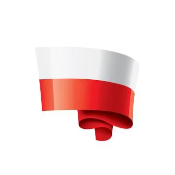 Poland flag, vector illustration on a white background Stock Illustration