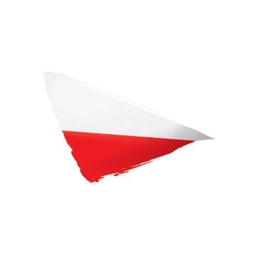 Poland flag, vector illustration on a white background Stock Illustration