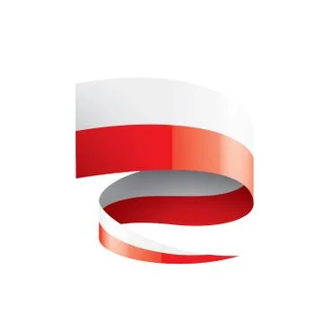 Poland flag, vector illustration on a white background Stock Illustration